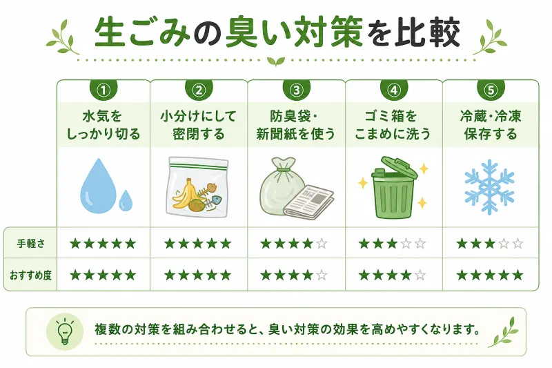 生ごみの臭い対策比較一覧