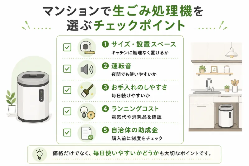 生ごみ処理機を選ぶポイント